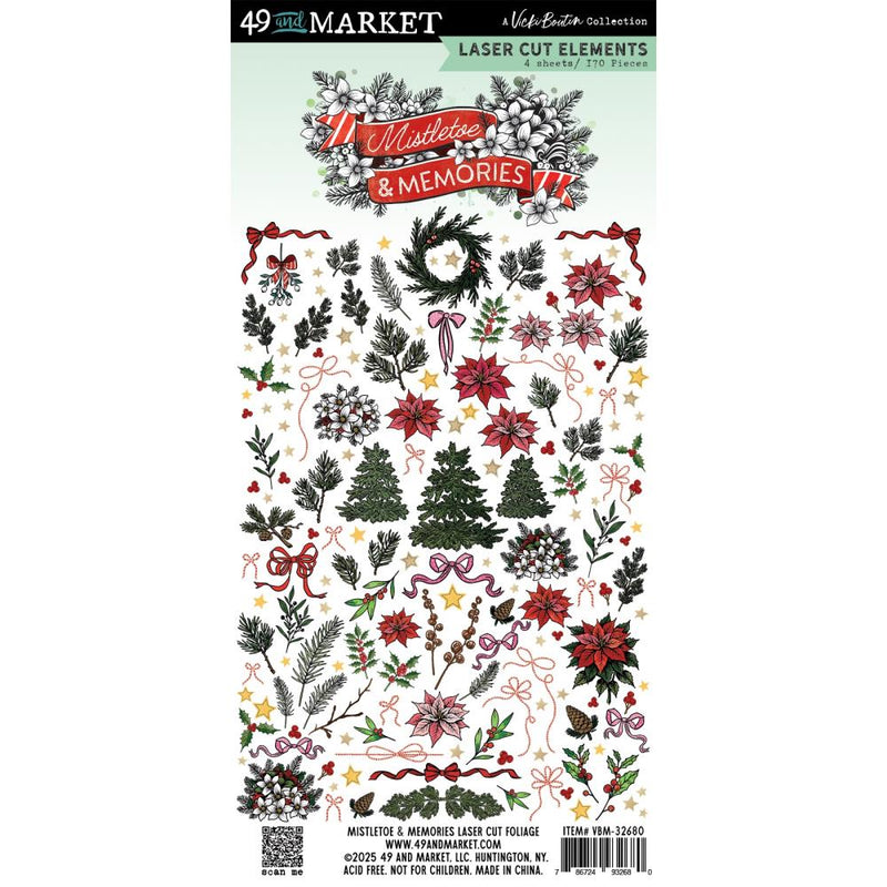 49 And Market - Vicki Boutin Mistletoe And Memories - Laser Cut Outs - Foilage