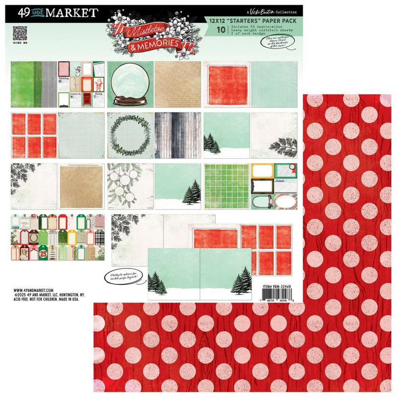 49 And Market - Vicki Boutin Mistletoe And Memories - Starters Collection Pack 12"X12"