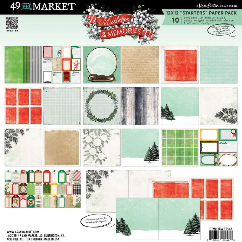 49 And Market - Vicki Boutin Mistletoe And Memories - Starters Collection Pack 12"X12"
