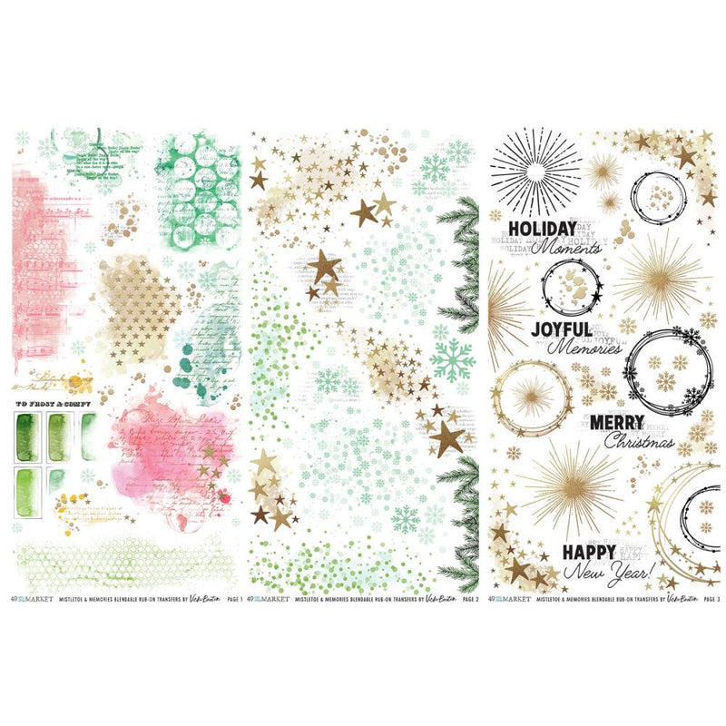 49 And Market - Vicki Boutin Mistletoe And Memories - Rub-On Transfer Set - Blendable