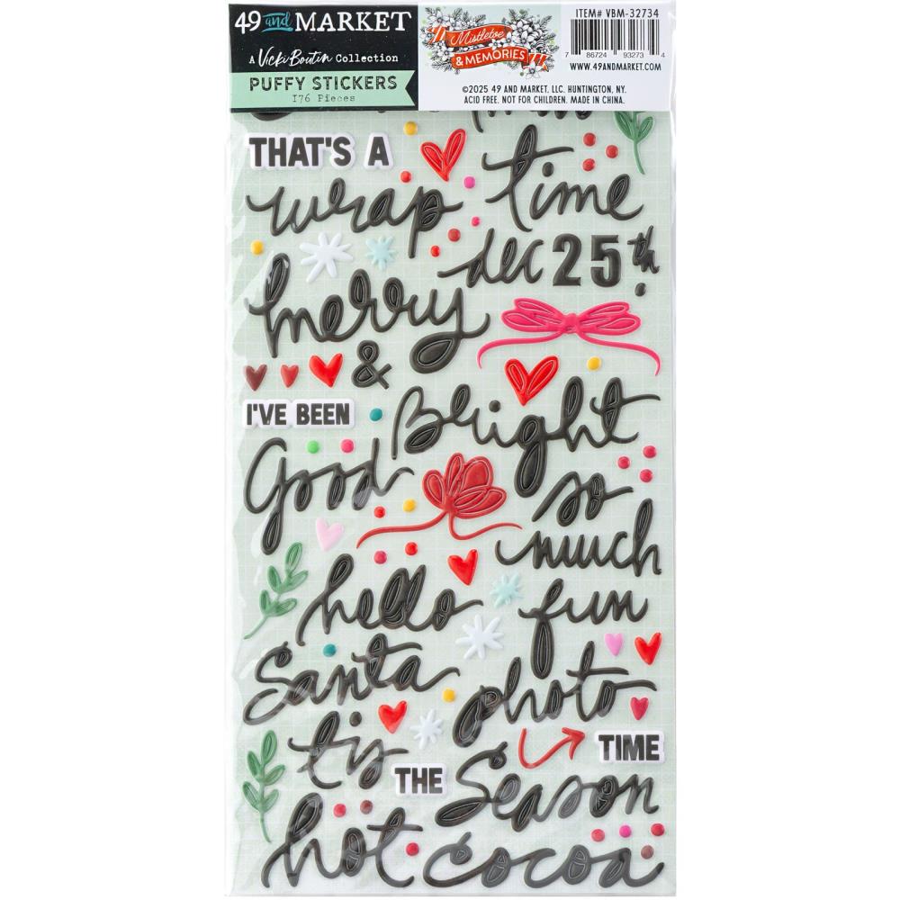 49 And Market - Vicki Boutin Mistletoe And Memories - Puffy Stickers