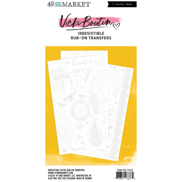 ***Pre-Order*** 49 And Market - Vicki Boutin - Rub-On Transfer Set - Irresistible Focus By Vicki Boutin