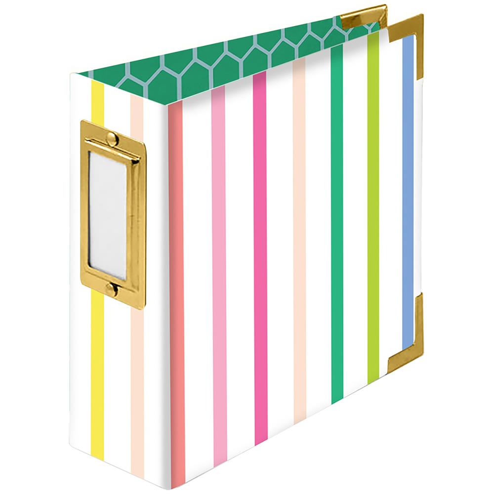 Paige Evans - Wrapped D-Ring Album 4"X4" - Striped