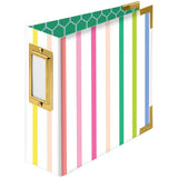 Paige Evans - Wrapped D-Ring Album 4"X4" - Striped