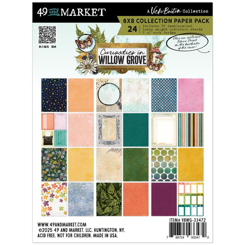 ***Pre-Order*** 49 And Market - Vicki Boutin - Curiosities In Willow Grove - Paper Pack 6"X8"