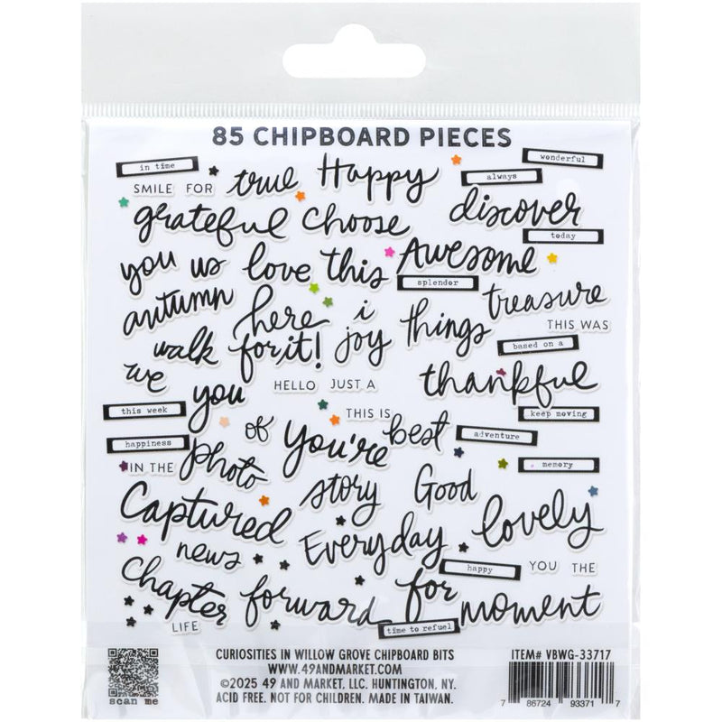 ***Pre-Order*** 49 And Market - Vicki Boutin - Curiosities In Willow Grove - Chipboard Set