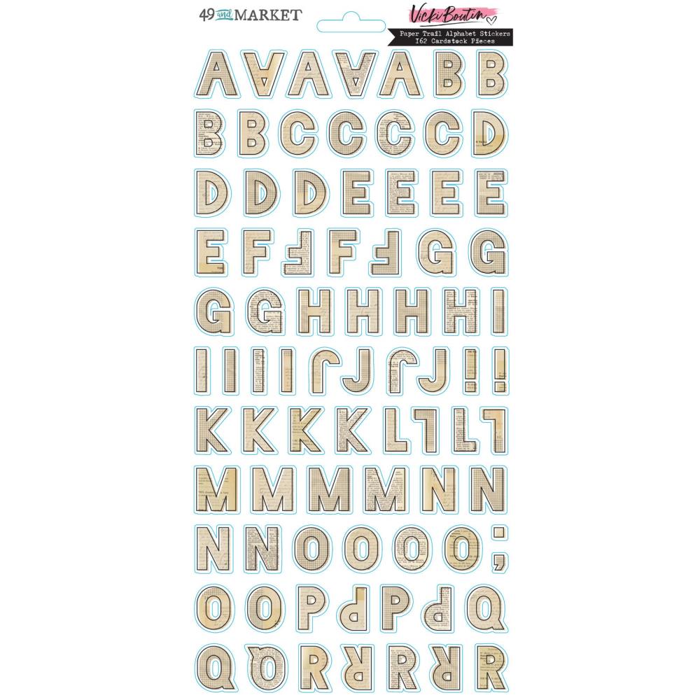49 And Market - Vicki Boutin - Cardstock Stickers - Paper Trail Alphabet