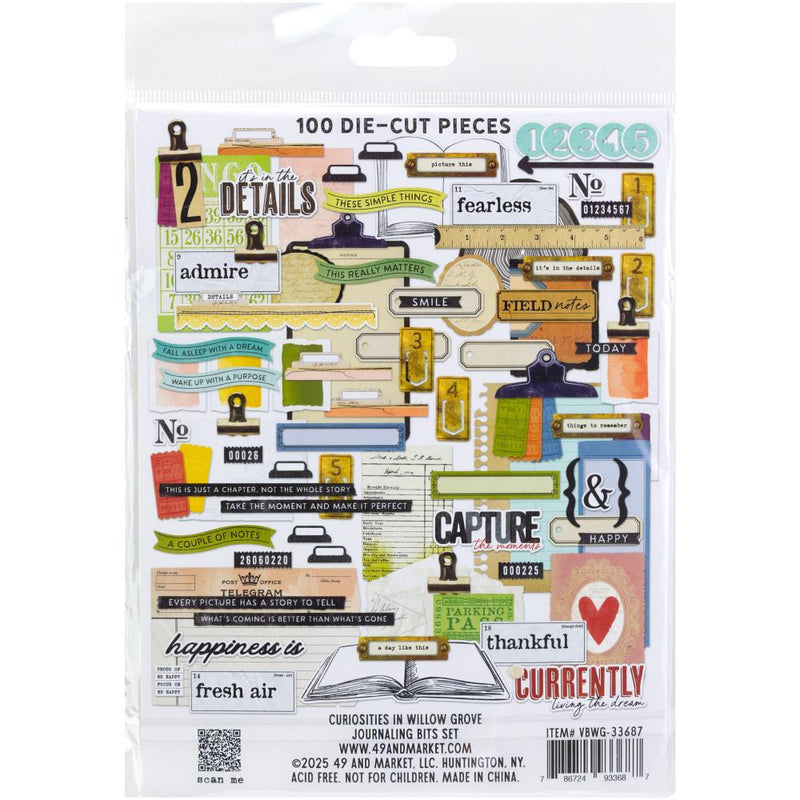 ***Pre-Order*** 49 And Market - Vicki Boutin - Curiosities In Willow Grove - Ephemera Set - Journaling Bits
