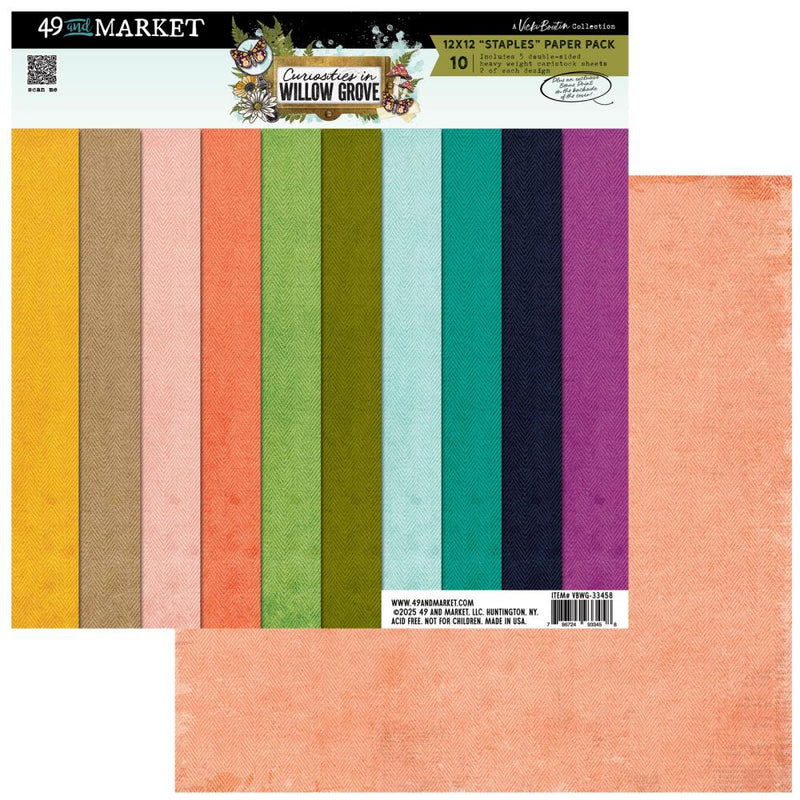 ***Pre-Order*** 49 And Market - Vicki Boutin - Curiosities In Willow Grove - Staples Pack 12"X12"