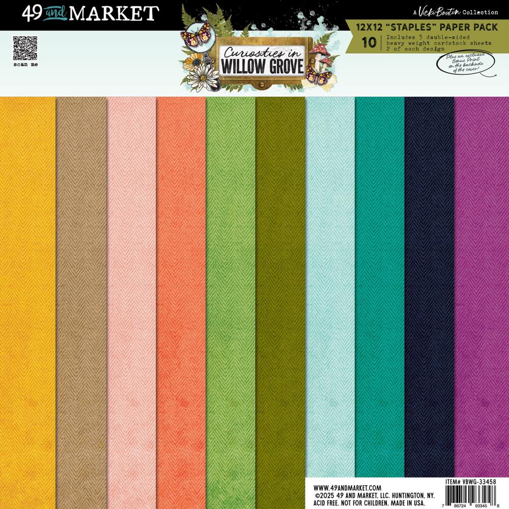 49 And Market - Vicki Boutin - Curiosities In Willow Grove - Staples Pack 12"X12"