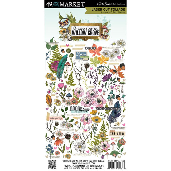 ***Pre-Order*** 49 And Market - Vicki Boutin - Curiosities In Willow Grove - Laser Cut Outs - Foliage