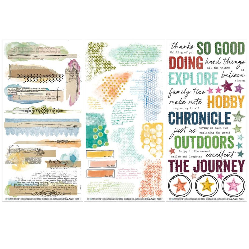 ***Pre-Order*** 49 And Market - Vicki Boutin - Curiosities In Willow Grove - Rub-On Transfer Set - Blendable