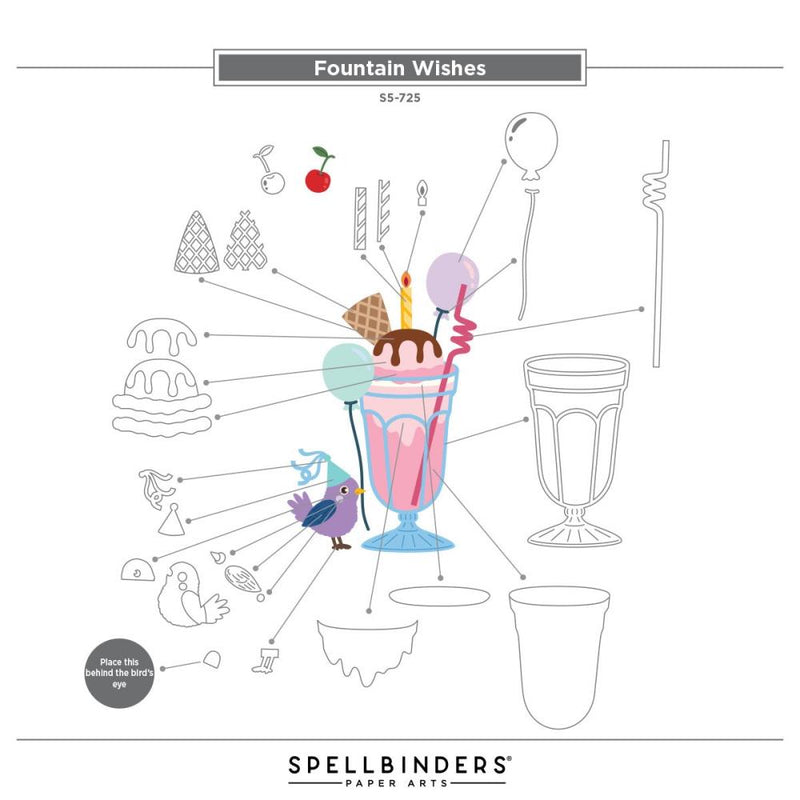 ***Pre-Order*** Spellbinders - Etched Dies - Happier Hour - Fountain Wishes
