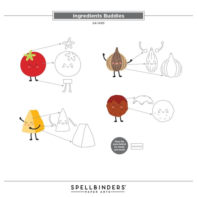 ***Pre-Order*** Spellbinders - Etched Dies - Buon Appetito - Ingredients Buddies