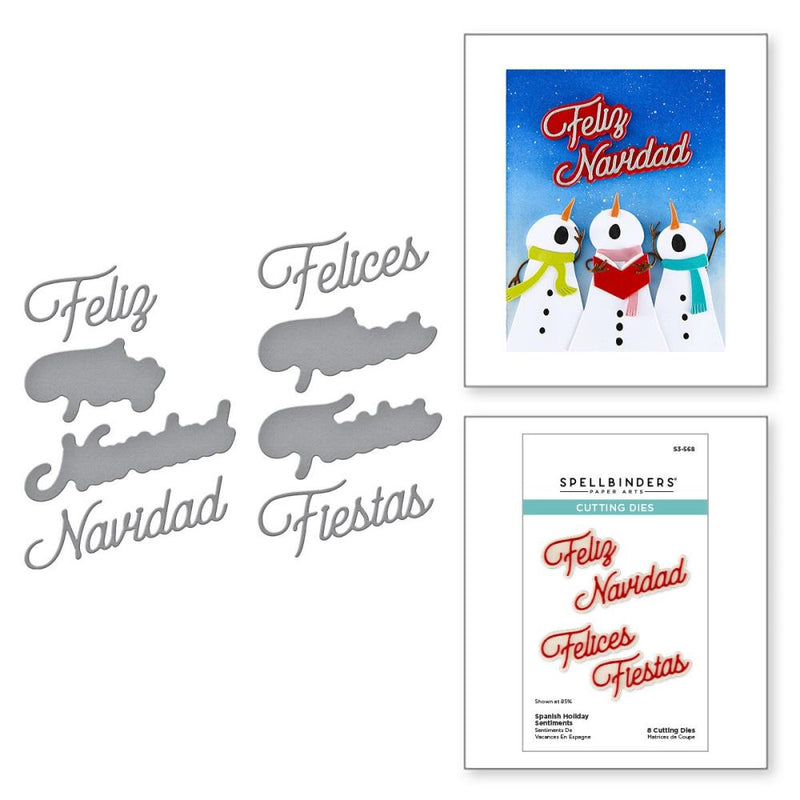 ***Pre-Order*** Spellbinders - Etched Dies - International Holiday Sentiments - Spanish