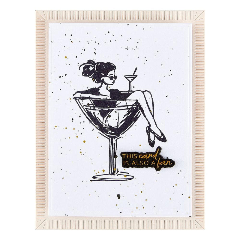 ***Pre-Order*** Spellbinders - BetterPress Plate & Die Set - Happier Hour - Martini Mood Sentiments