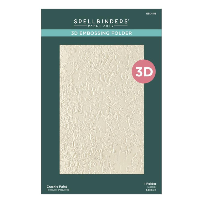 ***Pre-Order*** Spellbinders - 3D Embossing Folder - Beautifully Imperfect - Crackle Paint