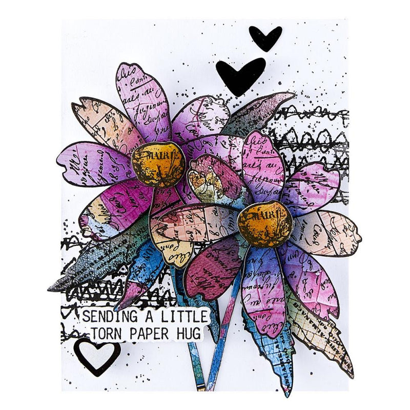 ***Pre-Order*** Spellbinders - Clear Stamp & Die Set - Beautifully Imperfect - Scripted Floral
