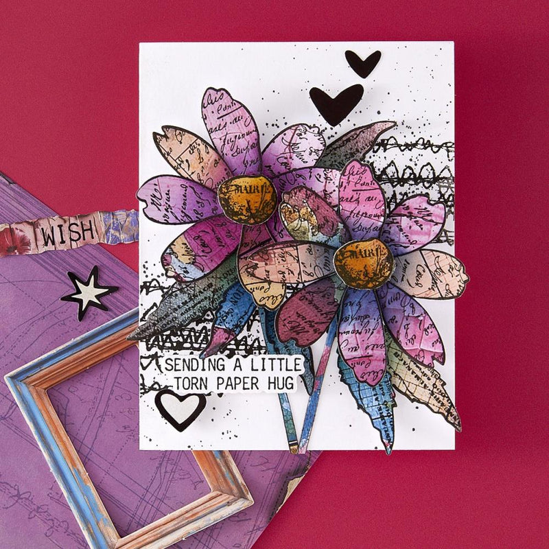 ***Pre-Order*** Spellbinders - Clear Stamp & Die Set - Beautifully Imperfect - Scripted Floral