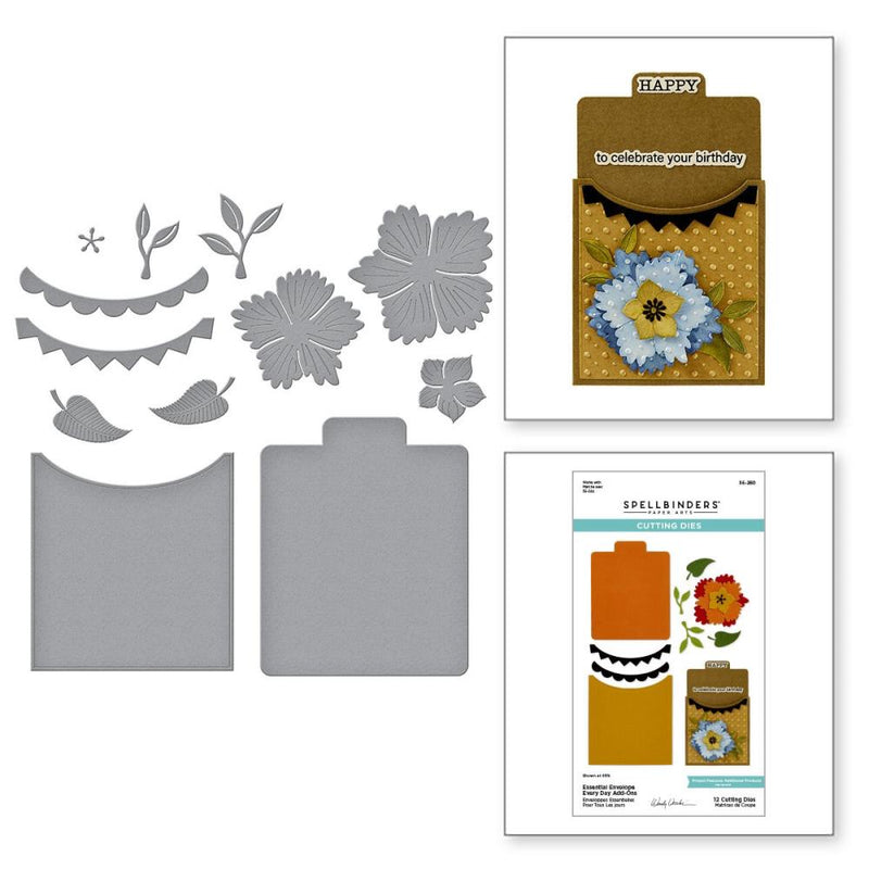 ***Pre-Order*** Spellbinders - Etched Dies by Wendy Vecchi - Tabbed Classics - Envelope Add-Ons