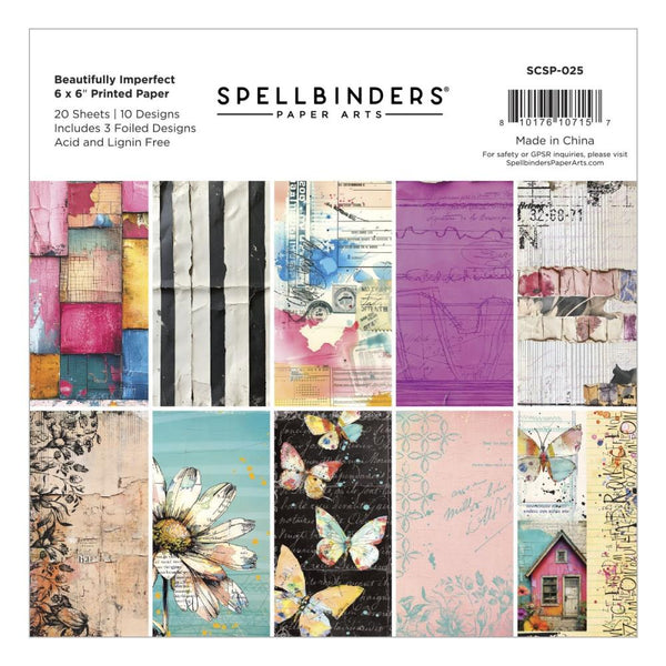 ***Pre-Order*** Spellbinders - Beautifully Imperfect - 6X6" Printed Paper