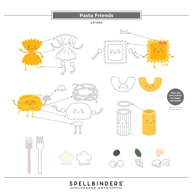 ***Pre-Order*** Spellbinders - Etched Dies - Buon Appetito - Pasta Friend