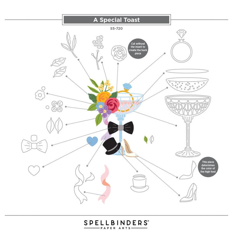***Pre-Order*** Spellbinders - Etched Dies - Happier Hour - A Special Toast