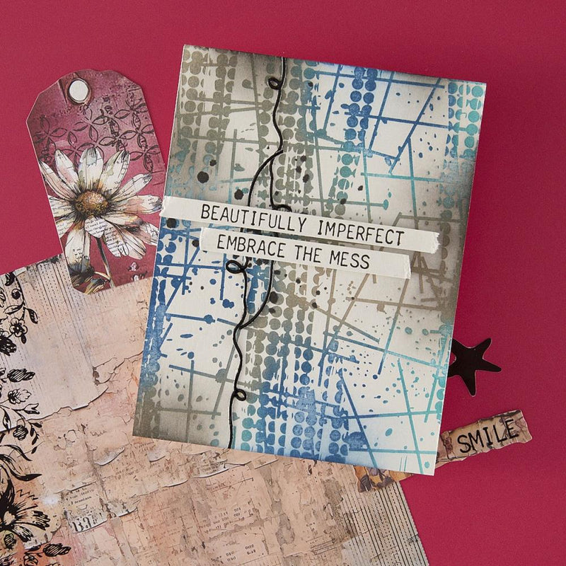 ***Pre-Order*** Spellbinders - Press Plates - Beautifully Imperfect - Grungy Backgorund