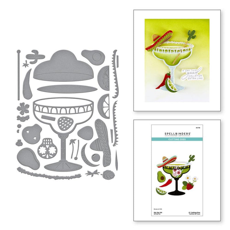 ***Pre-Order*** Spellbinders - Etched Dies - Happier Hour - Sip Sip Ole'