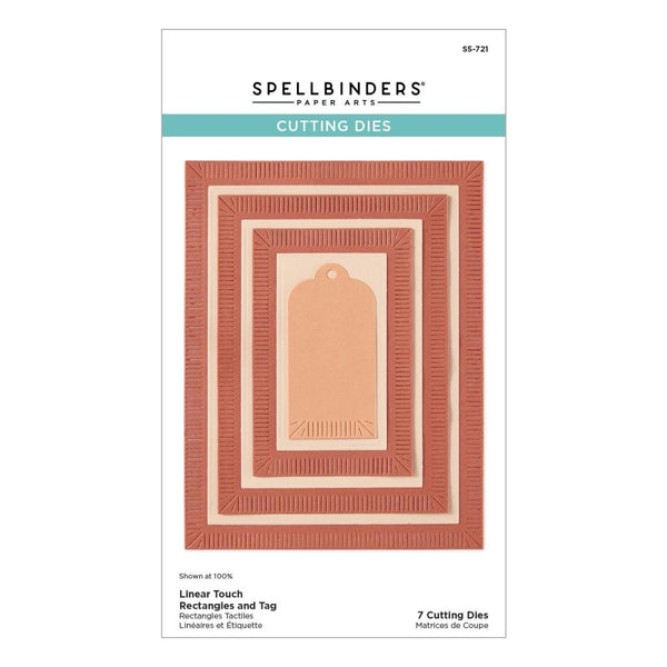 ***Pre-Order*** Spellbinders - Linear Touch Rectangles and Tag Etched Dies - Happier Hour