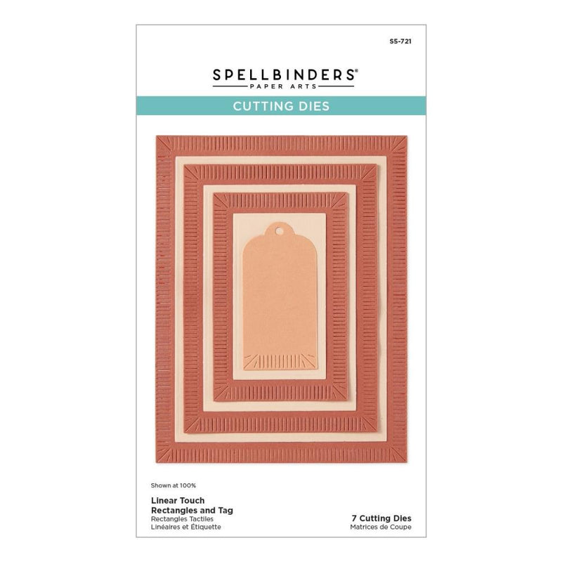 ***Pre-Order*** Spellbinders - Linear Touch Rectangles and Tag Etched Dies - Happier Hour
