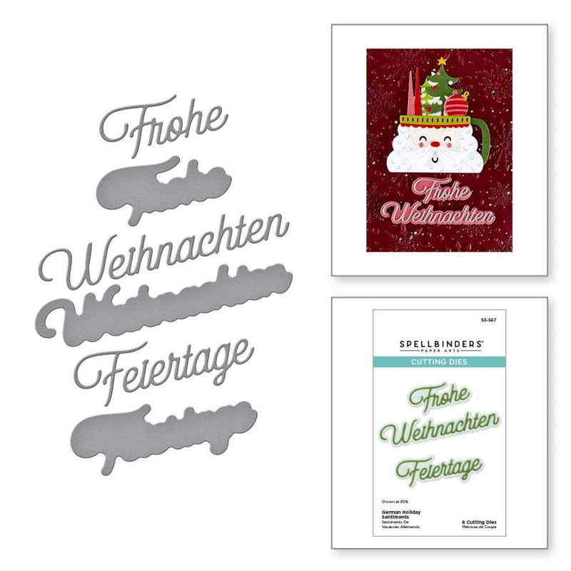 ***Pre-Order*** Spellbinders - Etched Dies - International Holiday Sentiments - German