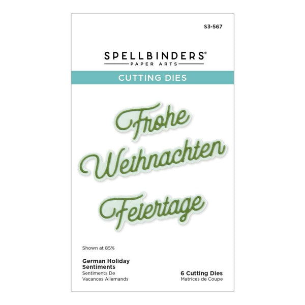 ***Pre-Order*** Spellbinders - Etched Dies - International Holiday Sentiments - German