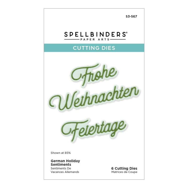 ***Pre-Order*** Spellbinders - Etched Dies - International Holiday Sentiments - German