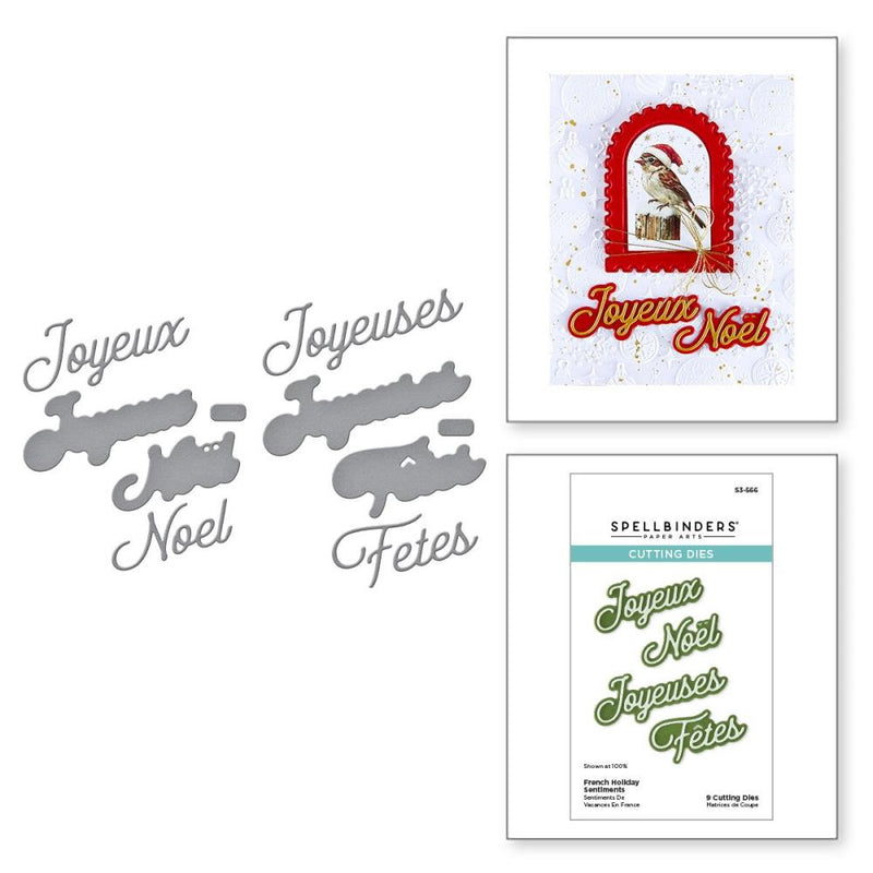 ***Pre-Order*** Spellbinders - Etched Dies - International Holiday Sentiments - French
