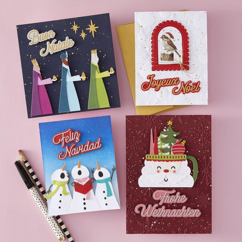 ***Pre-Order*** Spellbinders - Etched Dies - International Holiday Sentiments - French
