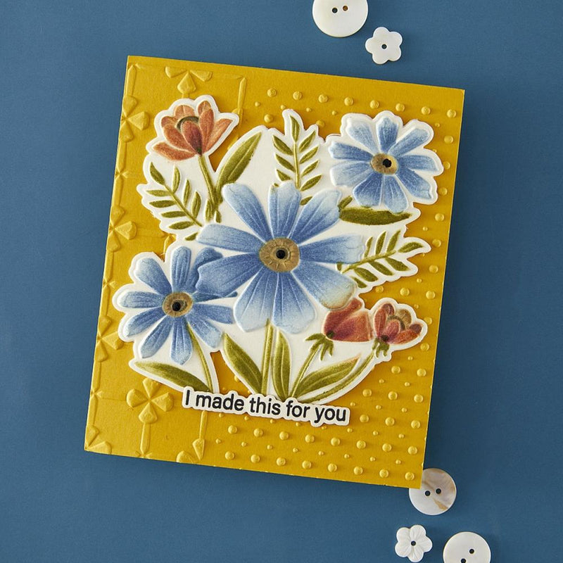 ***Pre-Order*** Spellbinders - 3D Folder and Stencil Bundle by Wendy Vecchi - Tabbed Classics - Thank You Bouquet