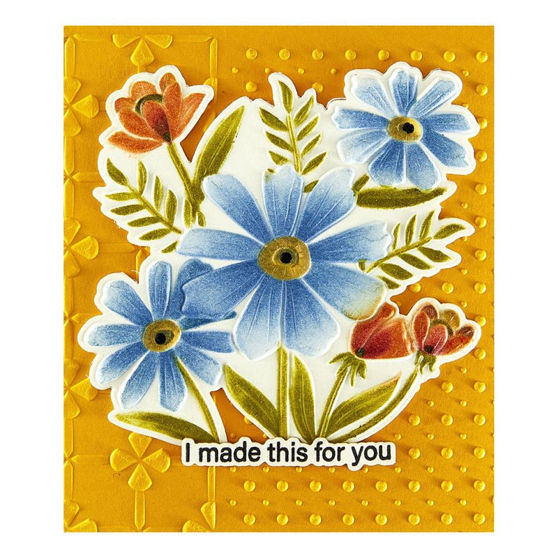 ***Pre-Order*** Spellbinders - 3D Embossing Folder by Wendy Vecchi - Tabbed Classics - Polka Dot & Posy Duo