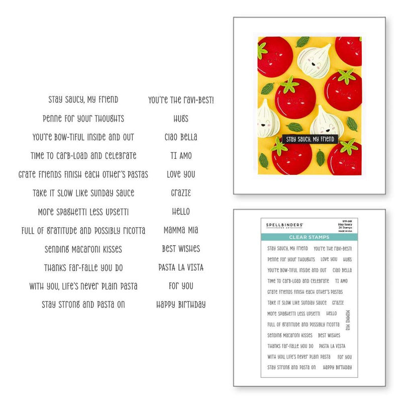***Pre-Order*** Spellbinders - Stamp Set - Buon Appetito - Stay Saucy
