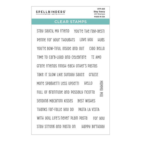 ***Pre-Order*** Spellbinders - Stamp Set - Buon Appetito - Stay Saucy