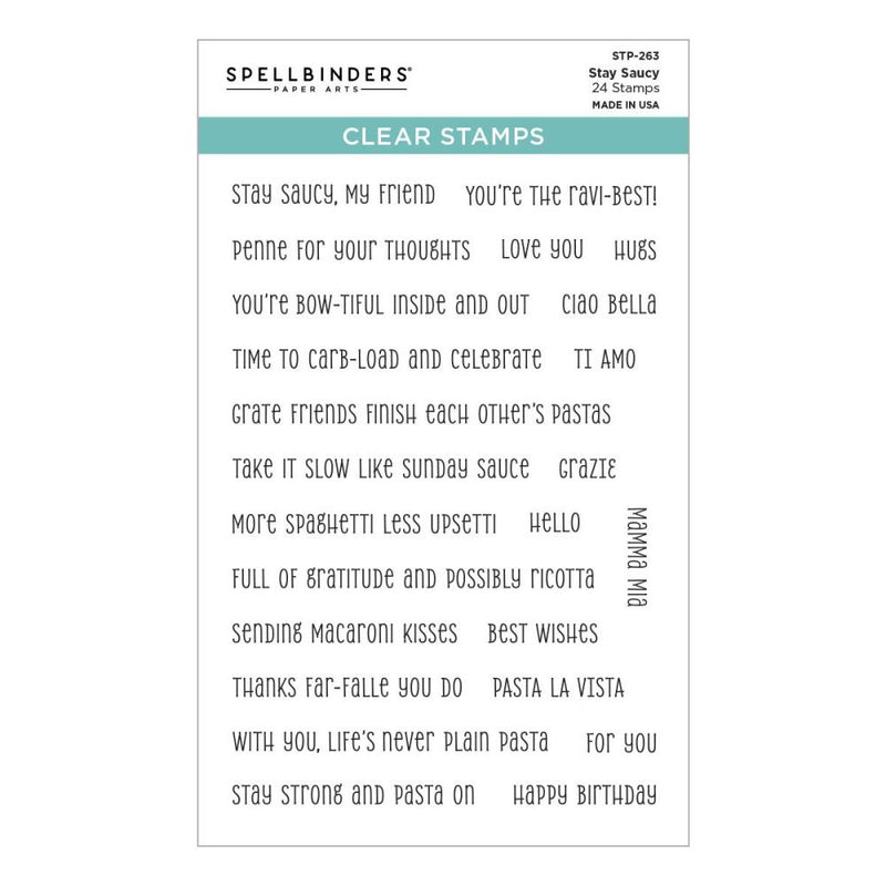 ***Pre-Order*** Spellbinders - Stamp Set - Buon Appetito - Stay Saucy