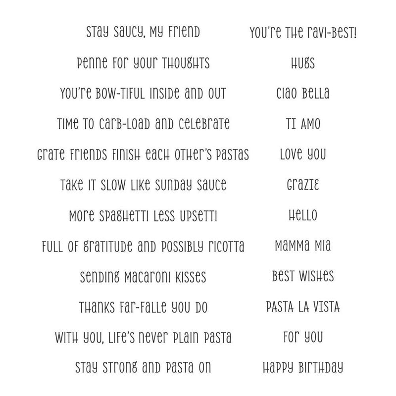 ***Pre-Order*** Spellbinders - Stamp Set - Buon Appetito - Stay Saucy