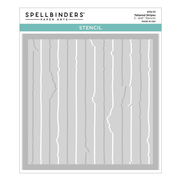 ***Pre-Order*** Spellbinders - Stencils - Beautifully Imperfect - Tattered Stripes