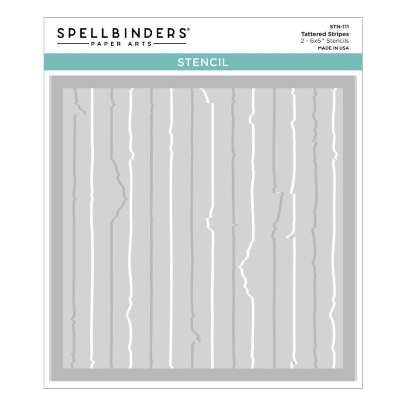***Pre-Order*** Spellbinders - Stencils - Beautifully Imperfect - Tattered Stripes