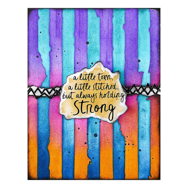 ***Pre-Order*** Spellbinders - Stencils - Beautifully Imperfect - Tattered Stripes