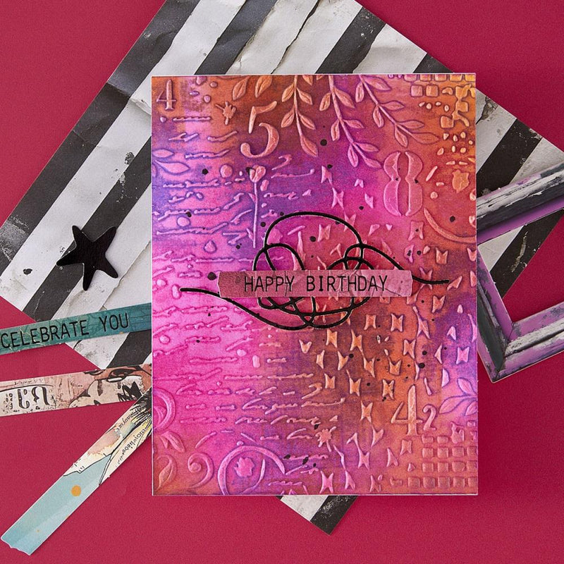 ***Pre-Order*** Spellbinders - 3D Embossing Folder - Beautifully Imperfect - Distress Mix