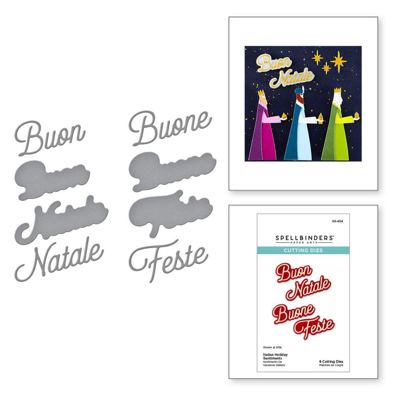 ***Pre-Order*** Spellbinders - Etched Dies - International Holiday Sentiments - Italy