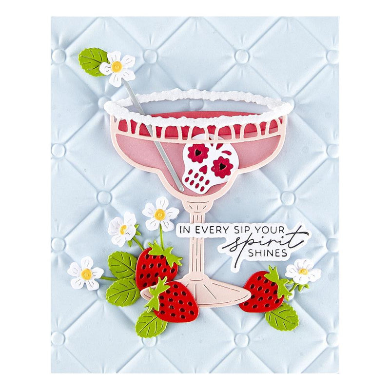 ***Pre-Order*** Spellbinders - BetterPress Plate & Die Set - Happier Hour - Sip Sip Ole' Sentiments
