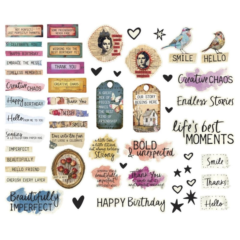 ***Pre-Order*** Spellbinders - Beautifully Imperfect - Die Cut Sentiments
