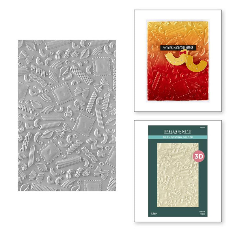 ***Pre-Order*** Spellbinders - 3D Embossing Folder - Buon Appetito - Al Dente